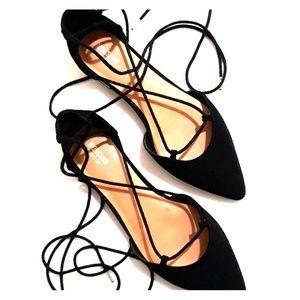 Lace-up Ballerina Flats